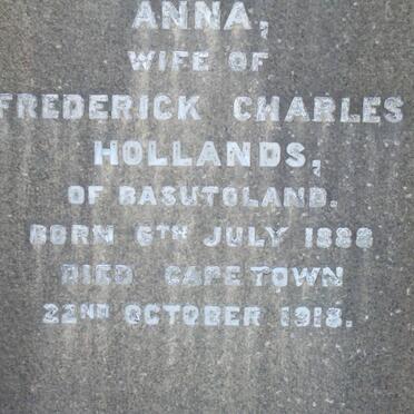 HOLLANDS Anna 1888-1918