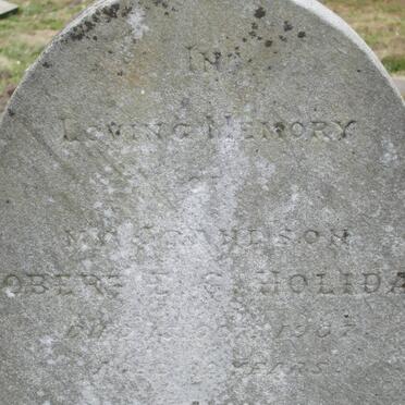 HOLIDAY Robert E.G. -1907 :: GERSBACH Phoebe Elizabeth nee SOLOMON 1831-1916