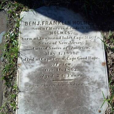 HOLMES Ben J. Franklin 1838-1862