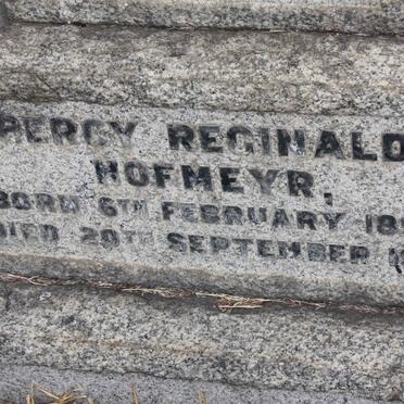 HOFMEYR Percy Reginald 1892-1951 :: HOFMEYR Alice Mary nee PLANT 1895-1986 