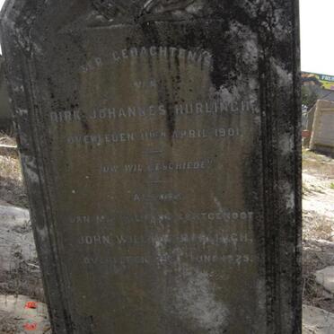 HURLINGH Dirk Johannes -1901 :: HURLINGH John William -1925