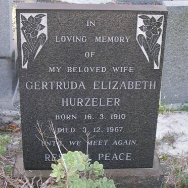 HURZELER Gertruda Elizabeth 1910-1967