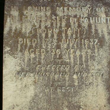 HUNT Helen Fraser, de la nee TAIT  -1937