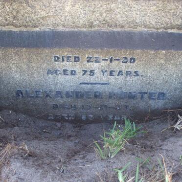 HUNTER Alexander  -1933