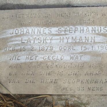 HYMANN Johannes Stephanus Latsky 1879-1965