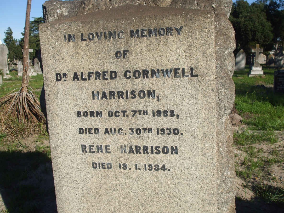 HARRISON Alfred Cornwell 1888-1930 &amp; Rene -1984