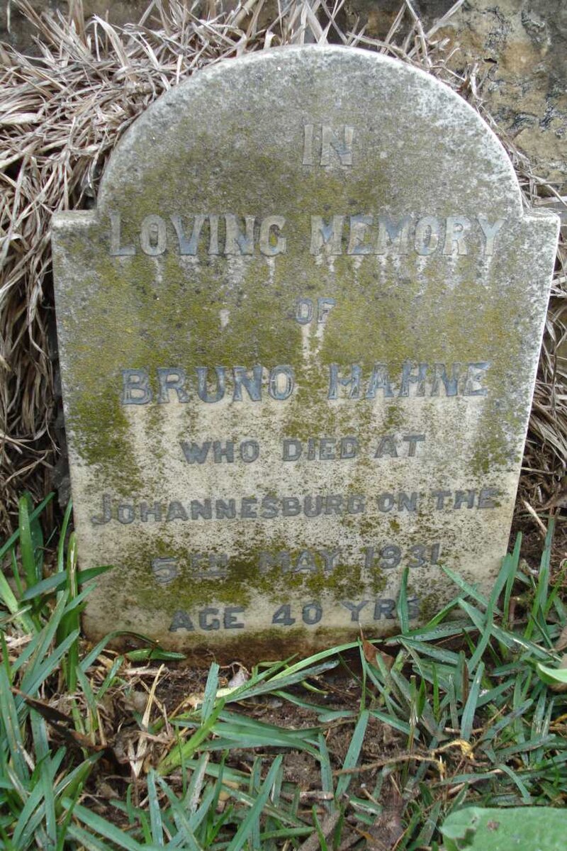 HAHNE Bruno -1931