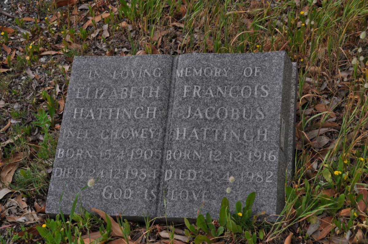 HATTINGH Francois Jacobus 1916-1982 &amp; Elizabeth GILOWEY 1905-1984