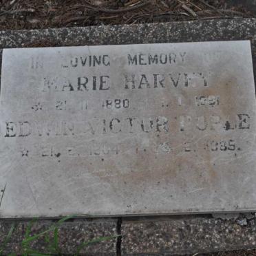 HARVEY Marie 1880-1961 :: POPLE Edwin Victor 1904-1985