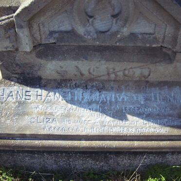 HANSEN Hans -1868 &amp; Eliza  -1868 