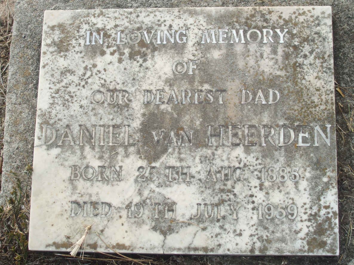 HEERDEN Daniel, van 1885-1959
