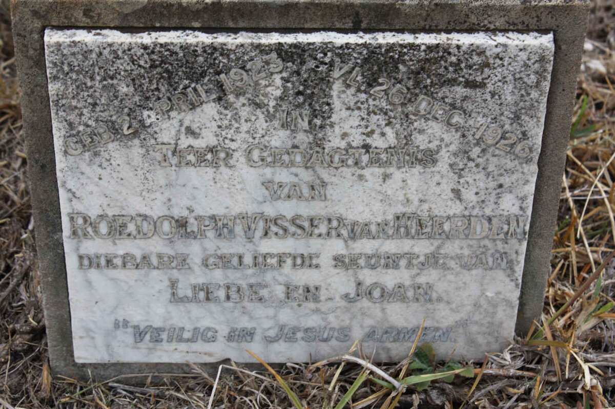 HEERDEN Roedolph Visser, van 1923-1926