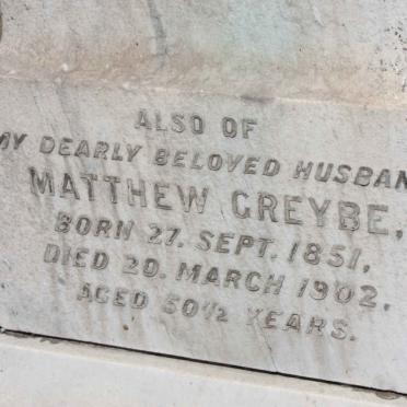 GREYBE Matthew 1851-1902