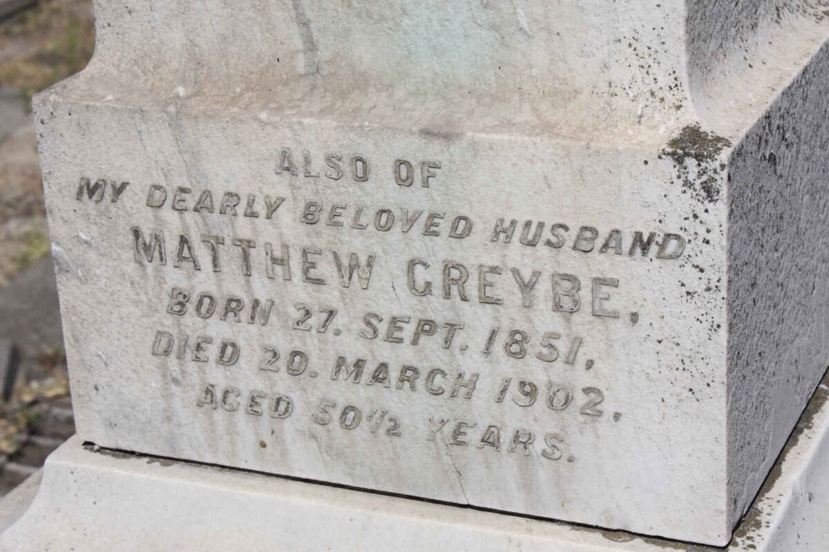 GREYBE Matthew 1851-1902
