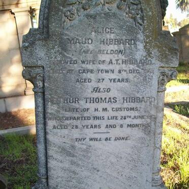 HIBBARD Arthur Thomas -?? &amp; Alice Maud BELDON -??