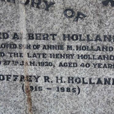 HOLLAND Geoffrey R. H. 1915-1985