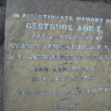 HOUGH Gertrude Anne 1867-1918