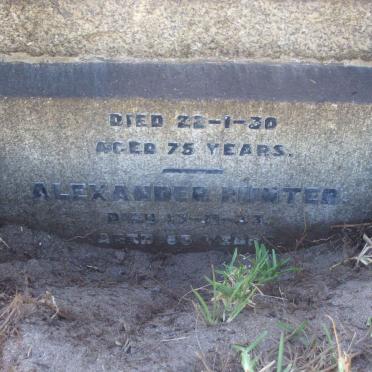 HUNTER Alexander  -1933