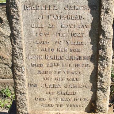 JAMESON Isabella -1927 :: JAMESON John Raine -1946 &amp; Ida Clara SMEED -1958