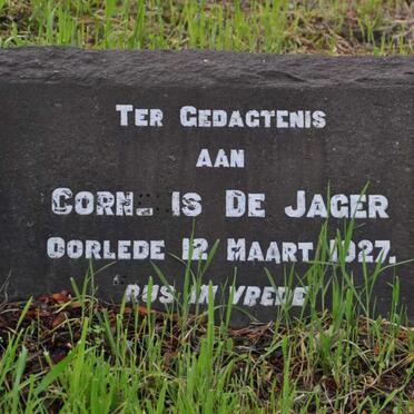 JAGER Cornelis, de -1927