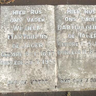JAGER Wilhelm Marthinus, de 1897-1953 :: DE JAGER Bartholomeus 1858-1953