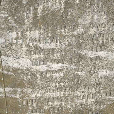 JANDRELL John James 1841-1889 :: JANDRELL Elena Henrietta 1886-1911