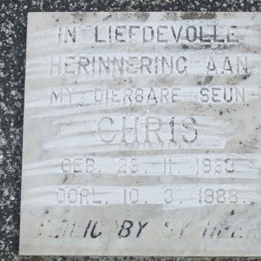 JAARSVELD Chris, van 1953-1988