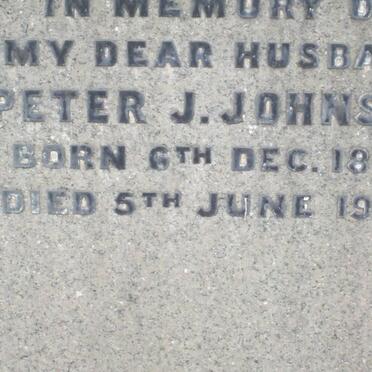 JOHNSON Peter J. 1862-1914