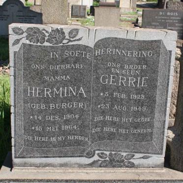 KEMP Hermina nee BURGER 1904-1964 :: KEMP Gerrie 1929-1949