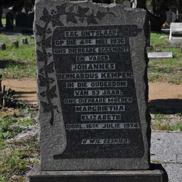 KEMPEN Johannes Bernardus -1936 &amp; Margrietha Elizabeth -1974