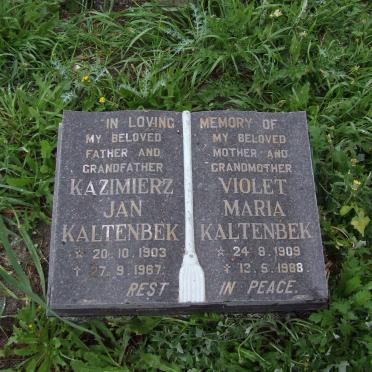 KALTENBEK Kazimierz Jan 1903-1967 &amp; Violet Maria 1909-1988