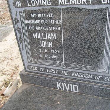 KIVID William John 1927-1991
