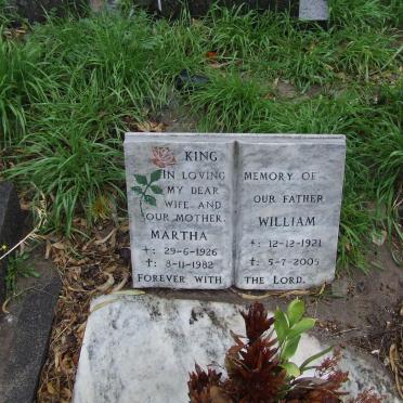 KING William 1921-2005 &amp; Martha 1926-1982