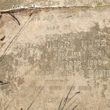 KUNZ James Henry 1882-1900, KUNZ James Henry 1841-1903_2