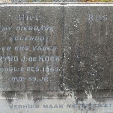 KOCK Ryno J., de -1955