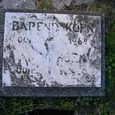 KOEN Barend -1968 :: KOEN ? -1980