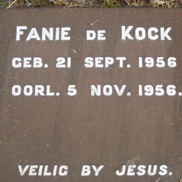 KOCK Fanie, de 1956-1956
