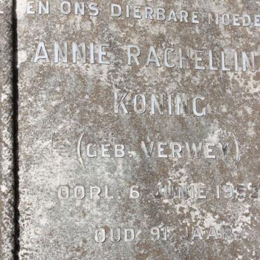 KONING Annie Rachellina nee VERWEY -1953
