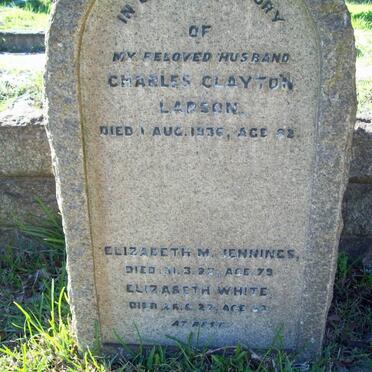 LADSON Charles Clayton -1936 :: JENNINGS Elizabeth M. -1923 :: WHITE Elizabeth -1927
