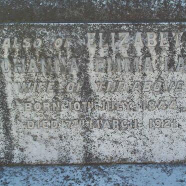 LAWS Elizabeth Johanna Emma 1844-1921