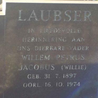 LAUBSER Willem Petrus Jacobus 1897-1974