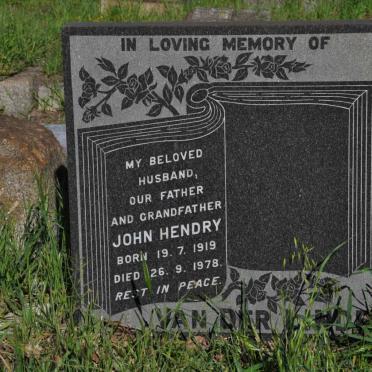LINDE John Hendry, van der 1919-1978