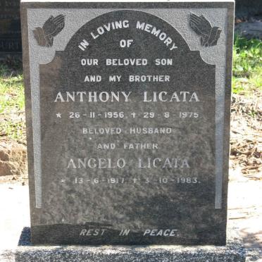 LICATA Angelo 1917-1983 :: LICATA Anthony 1956-1975