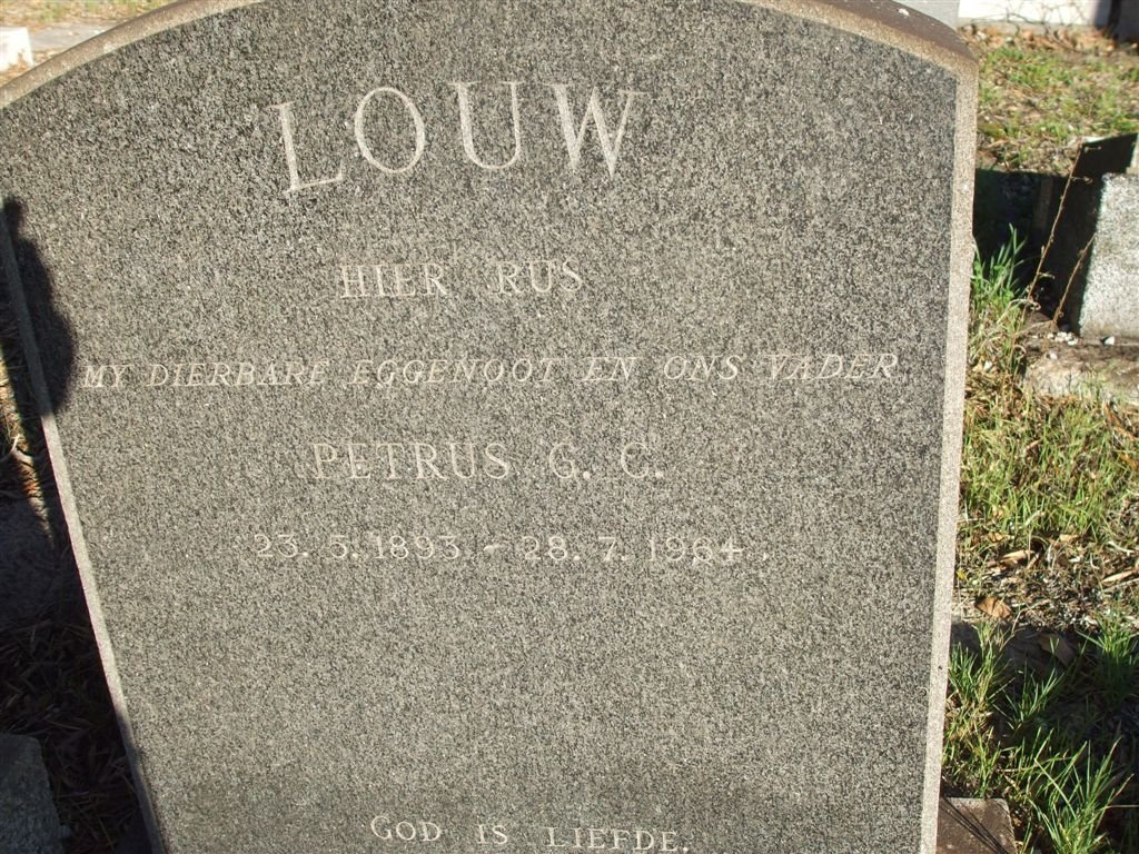 LOUW Petrus G.G. 1893-1964