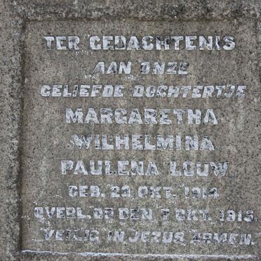 LOUW Margaretha Wilhelmina Paulena 1914-1915