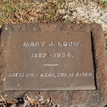 LOUW Mary J. 1857-1934