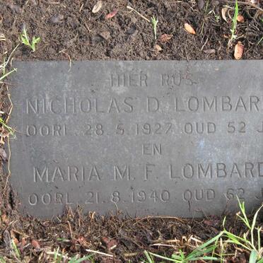 LOMBARD Nicholas D. -1927 &amp; Maria M.F. -1940