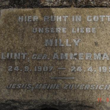 LUNT Milly nee AMMERMANN 1907-1952