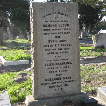 LLOYD Edmund 1879-1937 &amp; Eliza Caroline 1886-1966 :: LLoyd Sybil May -1954 :: SCHOFIELD Adelaide Mary -1975