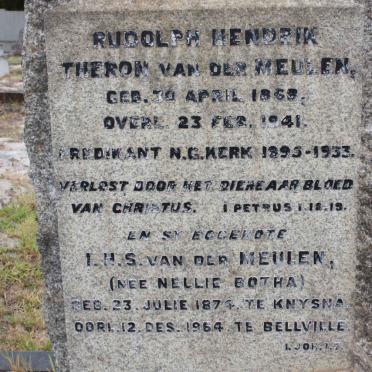 MEULEN Rudolph Hendrik Theron, van der 1868-1941 &amp; I.H.S. BOTHA 1874-1964